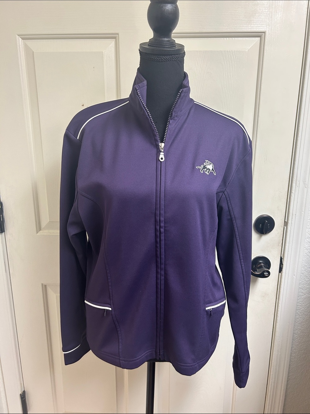 Kate Lord Medium Purple Full-Zip Women's Golf Jacket with Pockets